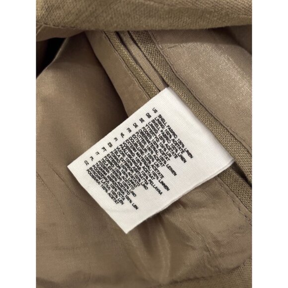 H&M 100% Linen Sport Coat Blazer Mens 42R Beige Tan Suit Jacket Two Button - Picture 6 of 7